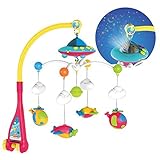 Huanger Hanging Toy Projection Baby Crib Musical Mobile with Lights and Remote (Musical Mobile Only)
