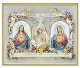 ベビールームBlessing Plaque画像フレームJesus & Mary