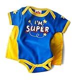 Wry Baby Super Snapsuit - I'm Super - 0-6m by Wry Baby