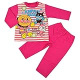 アンパンマン 3キャラ 裏起毛 長袖パジャマ ローズ◇95cm