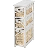 トイレ収納/　トイレラック　ホワイト　幅19cm　MTR-7300WS