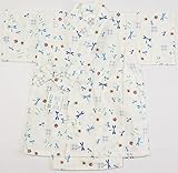 男の子甚平　1才・2才・3才　白・紺色　トンボ柄　じんべい　和　装夏用　安心日本製　仕立上がり品 (80ｃｍ, 白)