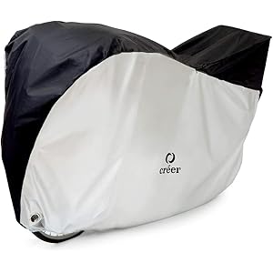 créer 自転車カバー 防水 厚手 2020年 雨避け UV加工 盗難防止 210D ロックホール/収納袋付