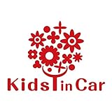 imoninn KIDS in car ステッカー　【パッケージ版】　No.28　幸せの花　（赤色）