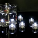 24pcs Submersible使わない電池式防水LED Tealightsティーライトマルチカラー水中花瓶ライトクリスマス、Holloween、パーティー、ウェディング、感謝祭、ホーム装飾by Y