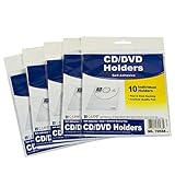 C-Line Self-Adhesive CD Holder 5.33 X 5.66 Inches Clear 5 Packs of 10 Sheets 50 Total (70568-5) [並行輸
