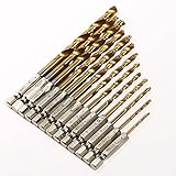 zmart 六角軸 ドリルビット 13本 HSS 1.5m～6.5mm チタンコート インパクトドリル