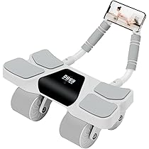 Amazon.co.jp: 腹筋ローラー アブローラー 四輪 膝マット付き