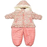 ベビー キッズ スキーウェア 中綿ジャンプスーツ スノーコンビ アウター 防寒衣料 撥水加工 女の子 女児 j-snk02 90cm No.01
