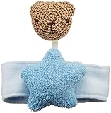 妖精の森 編みモチーフのリストガラガラ クマ ブルー YG-312