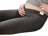 Foucome らくちんパンツ マタニティ レギンス 伸縮性抜群 産前産後 大きいサイズ 9分丈 ダークグレー M