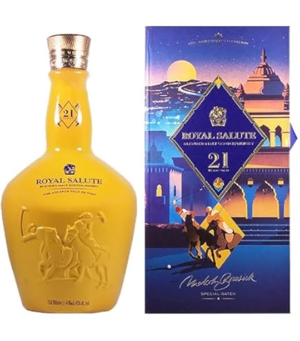 Amazon.co.jp: 名入れウイスキー ローヤルサルート21年 ブルーボトル