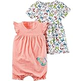 Carter's(カーターズ) ちょうちょプリントワンピース＆ドットカバーオールセット 18M(12-18ヶ月) [並行輸入品]