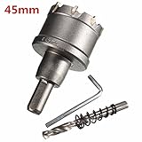 Generic Carbide Tip Metal Cutter Hole Saw With Wrench/ Twist Drill Bit