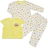 アンパンマン ニットキルト ベスト付き 長袖パジャマ Anpanman 【YP】 j-fa2904 100cm イエロー