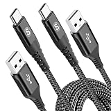 USB Type C ケーブル【1M/2本セット】Sweguard USB-A & USB C ケーブル【QC3.0対応急速充電】タイプc 充電 iPhone 16/iPhone 15 Pro MAX, iPad Pro,Samsung Galaxy S25 S24 S23 S22 S21 S20/A55/A15 Flip,Sony,Xiaomi,Pixel,LG,Moto,PS5 (黒)