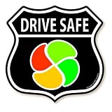 WISE SEED エンブレム カーステッカー 高齢者マーク (マグネット タイプ) もみじマーク シルバーマーク (ブラック, Lサイズ)