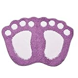 uxcell ホーム カーペット フロアラグ マット 67cm x 48cm パープル ノンスリップマット エレガント 1個入り