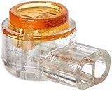 uxcell　UYコネクタ　2ポート　黄色ボタンケーブル　突合せ接合　2ワイヤ用　50 個入り