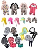 [Vaenait Baby] 0-24ヶ月UVカット ラッシュガードベビー 子供女の子長袖ワンピース水着Baby Watercats Pink L