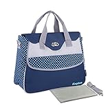 RONGTONGDA 　斜めがけ マザーズバッグ　2way ママバッグ　大容量　多機能　ショルダーバッグハン　シンプル　軽量 ベビーカー用　収納バッグ　 (ブルー)