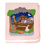 CafePress – Noahs Ark – スーパーソフトベビー毛布、新生児おくるみ ピンク 04907533786832E