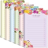 300枚 To Doリストノート デイリーチェックリスト ノートブック 日付なし メモパッド カラーブロック To Doメモパッド ウィークリープラン メモ帳 アジェンダ オーガナイザー プランナー カレッジオフィス用品用 (フラワースタイル)
