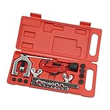 Fenteer Ct-2031　ブレーキパイプフレア　工具燃料補修工具　チューブカッター　銅　フレアツール　アダプター　10点セット