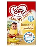 Cow & Gate Sunny Start Banana Porridge from 4-6m onwards 125g (Pack of 2) - 4～6メートル以降の125グラムから牛＆ゲート日