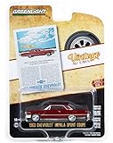 Greenlight 39100 A 1963 シボレー インパラ スポーツ クーペ レッド インテリア ヴィンテージ 広告カーシリーズ 7 1/64 ダイキャストモデルカー