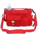 Stroller Organizer Bag - IntiPal 2in1 Diaper Nappy Storage Bag Shoulder Bag (Red Monkey) by IntiPal