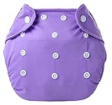 2つのコットンおむつパンツのセットおむつ漏れ防止通気性防水パープル