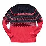 女の子 Karchi 可愛い　セーター　ジャケット　 ベスト　子供服　子供誕生日　出産祝いプレゼント　柔らかい　ボートセーター　子供の日プレゼント　 (9, 赤)