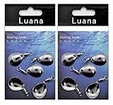 Luana® ルアー チューニング コロラド ブレード 10枚セット メタリック カラー/ハンドクラフト メタルジグ スピナー フロッグ ハード ソフト ルアー改造 ゴールド シルバー サイズ S M L (シルバー, M)