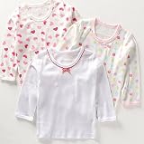 Elegant Salon子供服 女の子 トップス プチプラ 長袖Tシャツ 普段着 洋服 女児 3色セット (90)