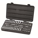 GearWrench 80550 F 57-piece 3 / 8で。ドライブ6ポイントSAE /メトリックソケットセットwith Free 51-piece 1 / 4 in。標準/ディープSAE 