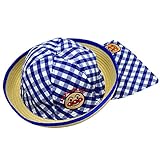 アンパンマン 麦わら帽子 水遊び 遠足 帽子 夏物 コンビハット ANPANMAN（ブルー48cm）