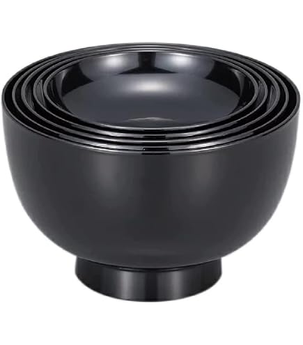 Amazon.co.jp: 山中漆器 木質 5ッ組応量椀 本朱 : ホーム＆キッチン