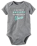 カーターズ Carter's ボディスーツ ロンパース Awesome Uncle Collectible Bodysuit 12M (72-78cm) & モスリン ウォッシュタオル付き
