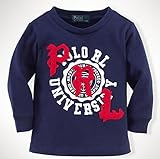 ラルフローレン [男の子9～24か月]ポロラルフローレンコットンPRL 長袖Tシャツ〔ネイビー〕並行輸入品