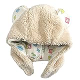 (ボリボンウーフ)boribon oeuf ベビー 帽子/キャップ/なりきり オーガニック(フェブリエ柄) /ベージュ(クマ)