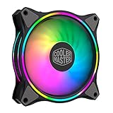 Cooler Master MasterFan MF140 Halo Duo-Ring ARGB 3ピンファン 独立したLED 24個 140mm PWM静圧ファン コンピューターケース&液体ラジエーター用吸収パッド