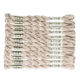 DMC コットンパール 刺繍糸 12束入 5番 #842 ブラウン系 DMC115-5B