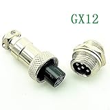 航空プラグGX12-6 6pin 12mmの男性と雌のパネル金属コネクタ