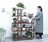 シュウクラブ@ 木製多層フロアポットシェルフ木製盆栽テラスバルコニーリビングルーム屋内緑フラワーフラワースタンド ( 色 : # 2 )