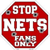 スマートブロンドNetsファンのみメタルノベルティOctagon Stop Sign bs-260