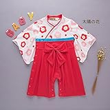 S'M (エスエム） ベビー服　女の子フォーマル ロンパース カバーオール　和服　羽織　女の子 和服 長袖 お正月 百日祝い 出産祝い ギフト 結婚式 誕生日 お食い初め お宮参り 記念日 七五三 (