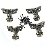 【ノーブランド 品】4本 ボックス 足 家具 コーナー フット 装飾 プロテクター カバー