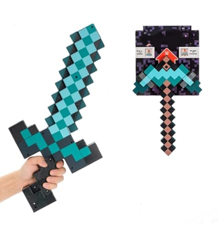 Amazon.co.jp: Luulife マイクラ剣 ツルハシ 変形可能な武器モデル 2
