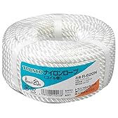 TRUSCO ナイロンロープ 6mm×20m 3つ打タイプ R620N